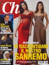 Thumbnail image for Elisabetta Canalis in Roberto Cavalli on the cover of Chi Italy